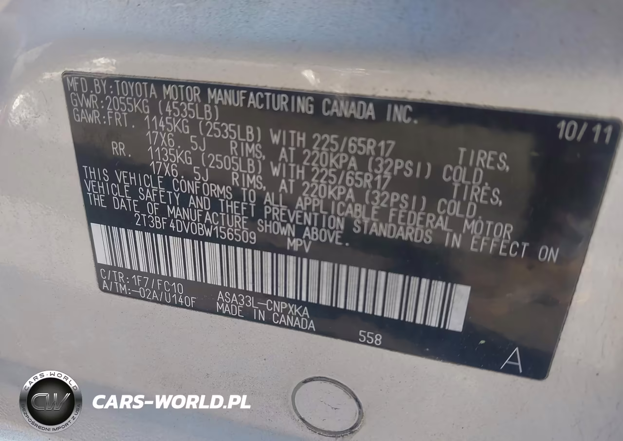 2011 Toyota Rav4 VIN:2T3BF4DV0BW156509 - 9
