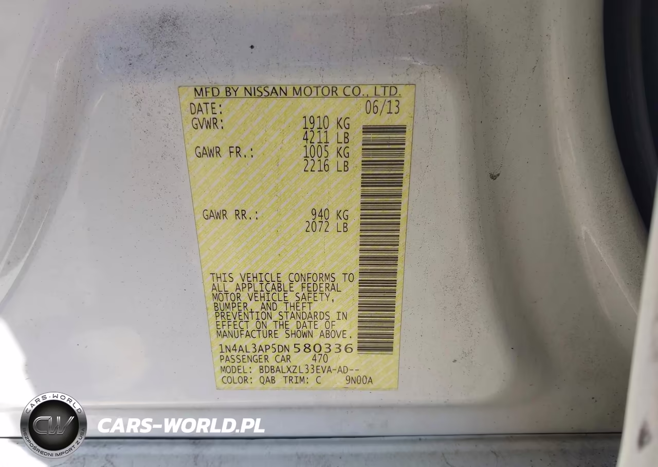 2013 Nissan Altima 2.5 Sl VIN:1N4AL3AP5DN580336 - 9