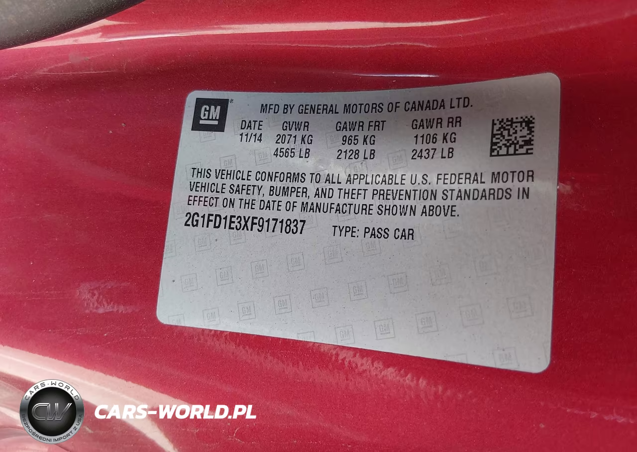 2015 Chevrolet Camaro 1Lt VIN:2G1FD1E3XF9171837 - 9