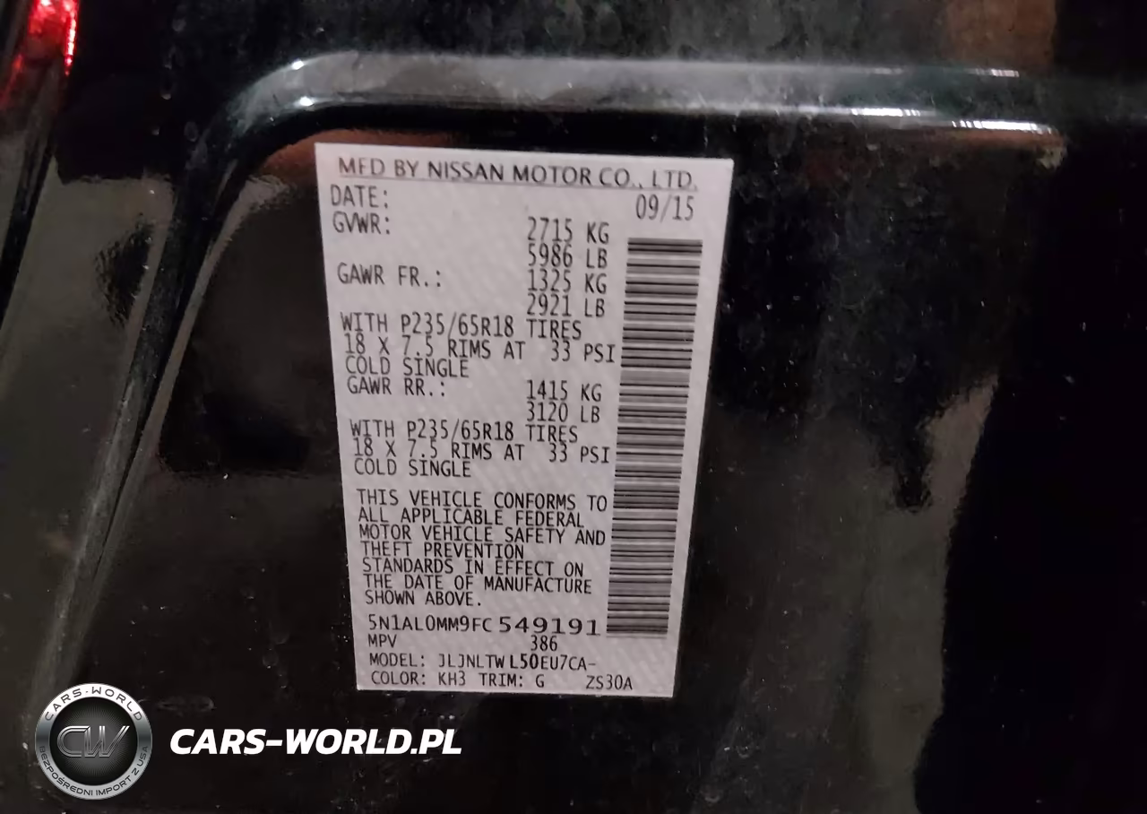2015 Infiniti Qx60 VIN:5N1AL0MM9FC549191 - 9