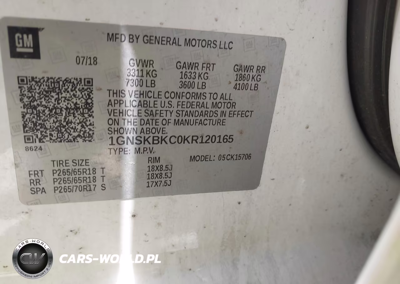 2019 Chevrolet Tahoe Lt VIN:1GNSKBKC0KR120165 - 9