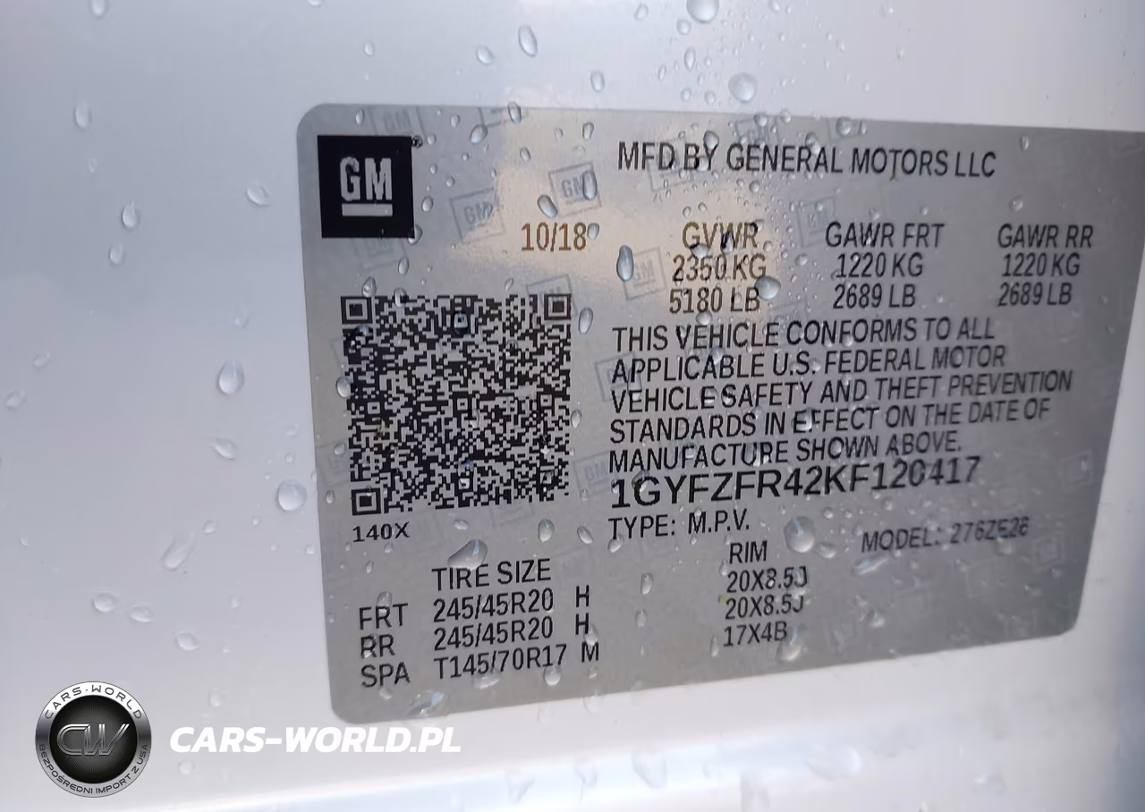 2019 Cadillac Xt4 Awd Sport VIN:1GYFZFR42KF120417 - 9
