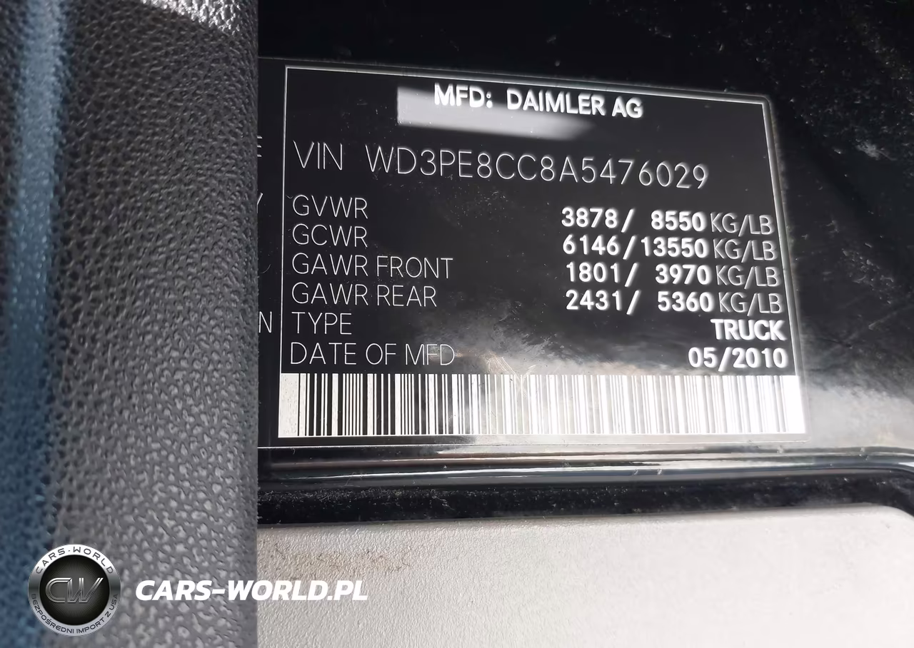 2010 Mercedes-Benz Sprinter Van 2500 High Roof VIN:WD3PE8CC8A5476029 - 9