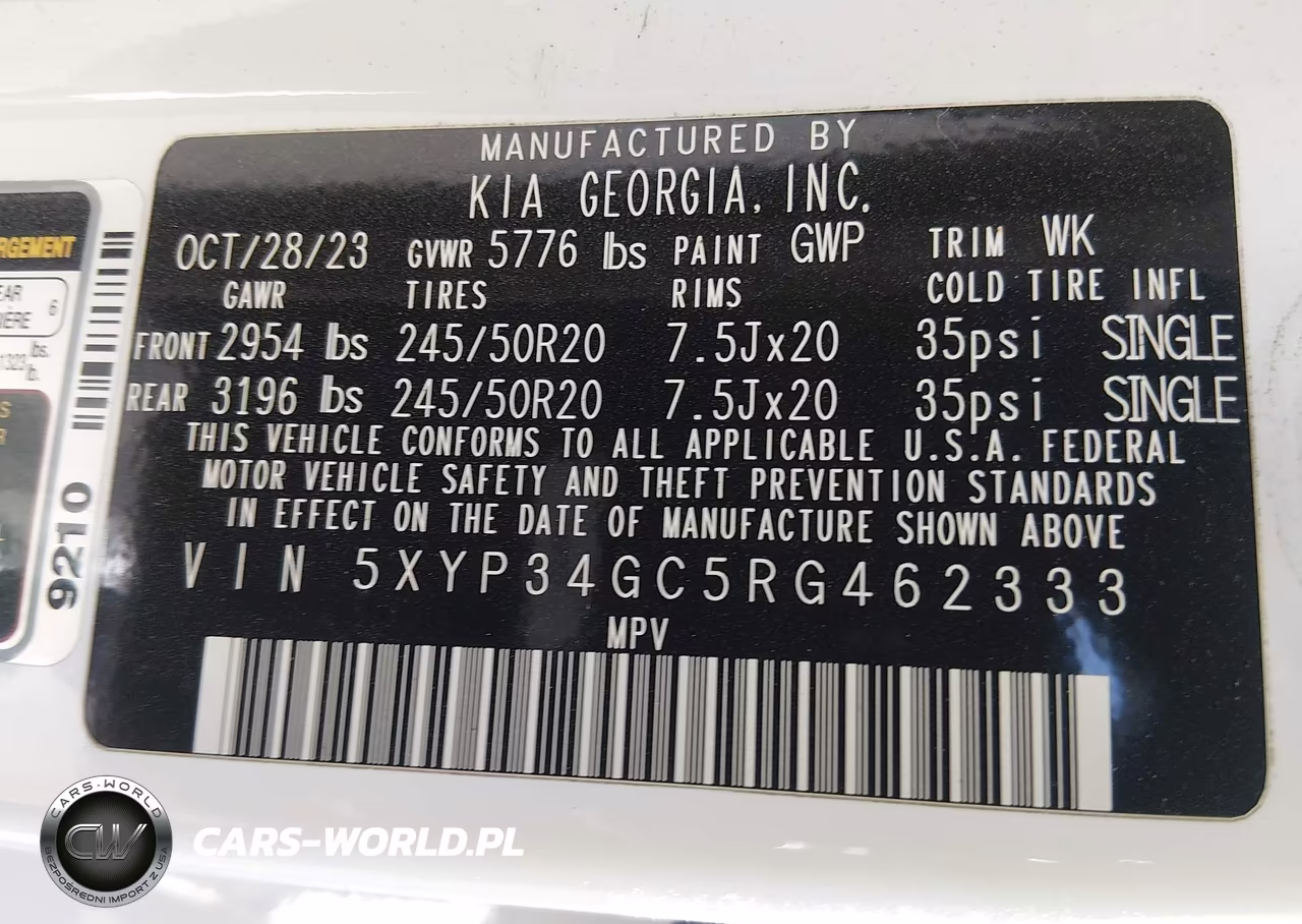 2024 Kia Telluride Ex VIN:5XYP34GC5RG462333 - 9