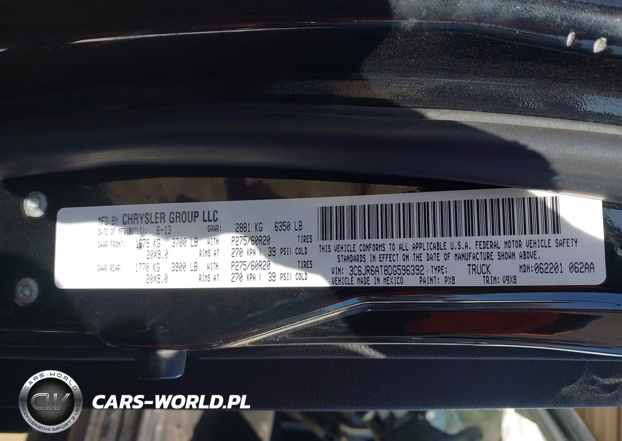2013 Ram 1500 Express VIN:3C6JR6AT8DG596392 - 9