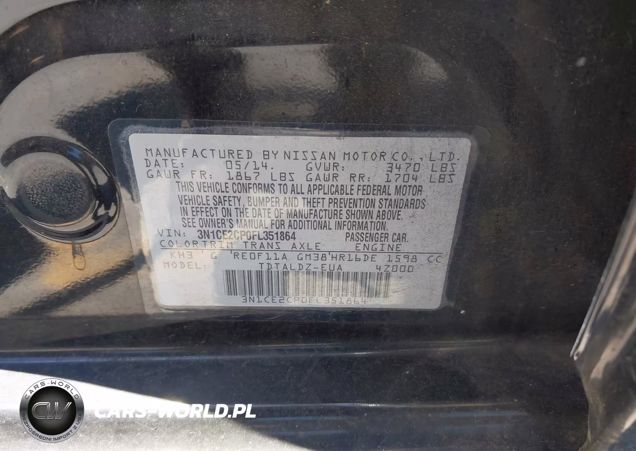 2015 Nissan Versa Note S (Sr)-S Plus-Sl-Sr-Sv VIN:3N1CE2CP0FL351864 - 9