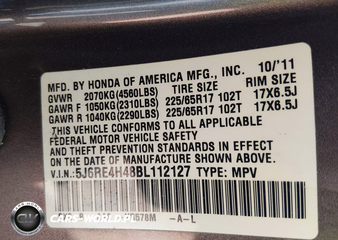 2011 Honda Cr-V Se VIN:5J6RE4H48BL112127 - 9