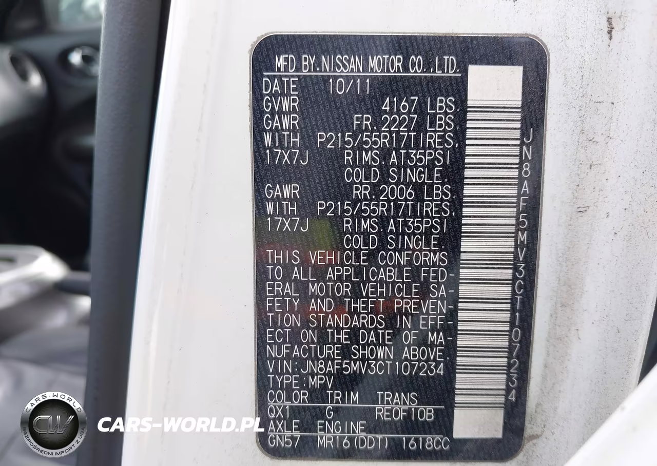 2012 Nissan Juke Sl VIN:JN8AF5MV3CT107234 - 9