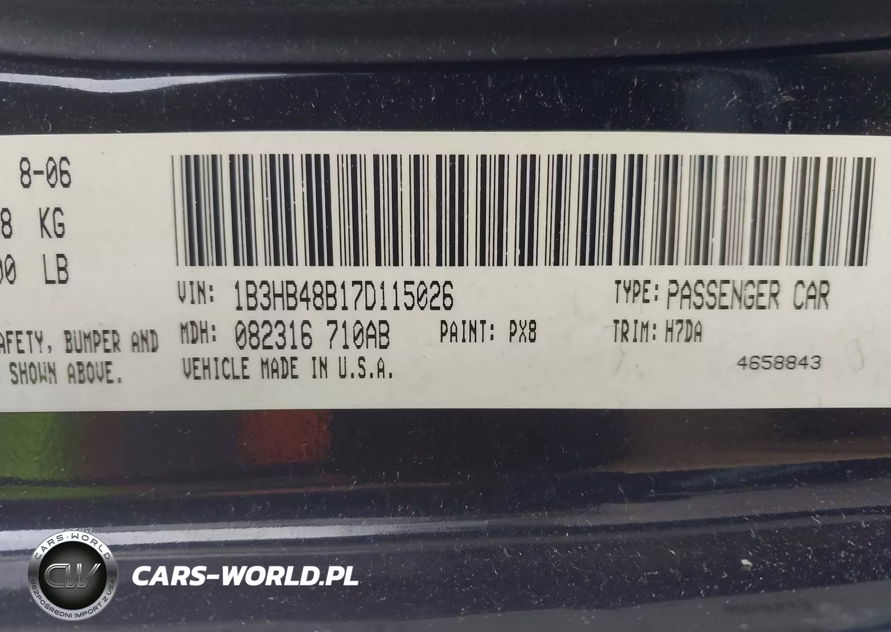 2007 Dodge Caliber Sxt VIN:1B3HB48B17D115026 - 9