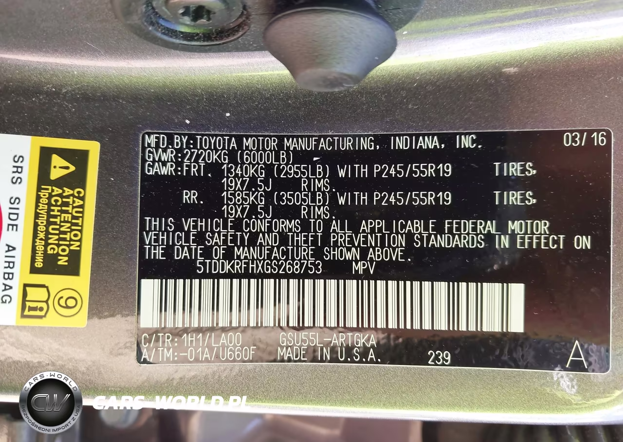 2016 Toyota Highlander Limited V6 VIN:5TDDKRFHXGS268753 - 9