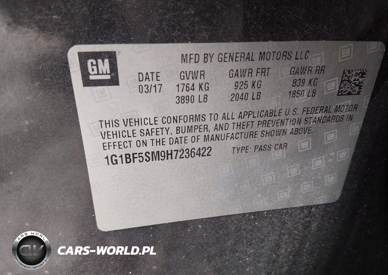 2017 Chevrolet Cruze Premier Auto VIN:1G1BF5SM9H7236422 - 9