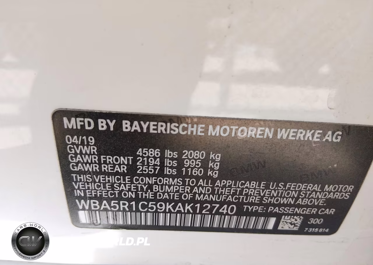2019 BMW 330I VIN:WBA5R1C59KAK12740 - 9