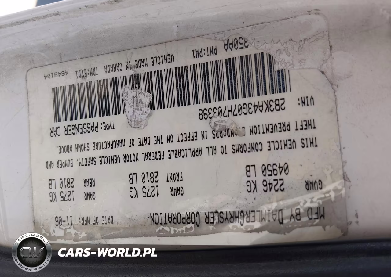 2007 Dodge Charger VIN:2B3KA43G07H703398 - 9