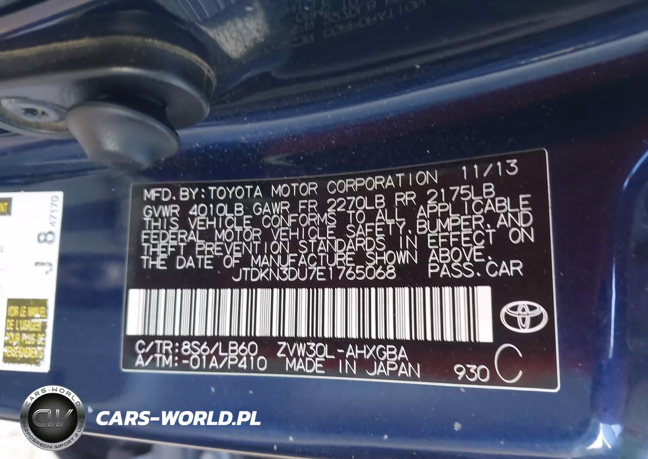2014 Toyota Prius Four VIN:JTDKN3DU7E1765068 - 9