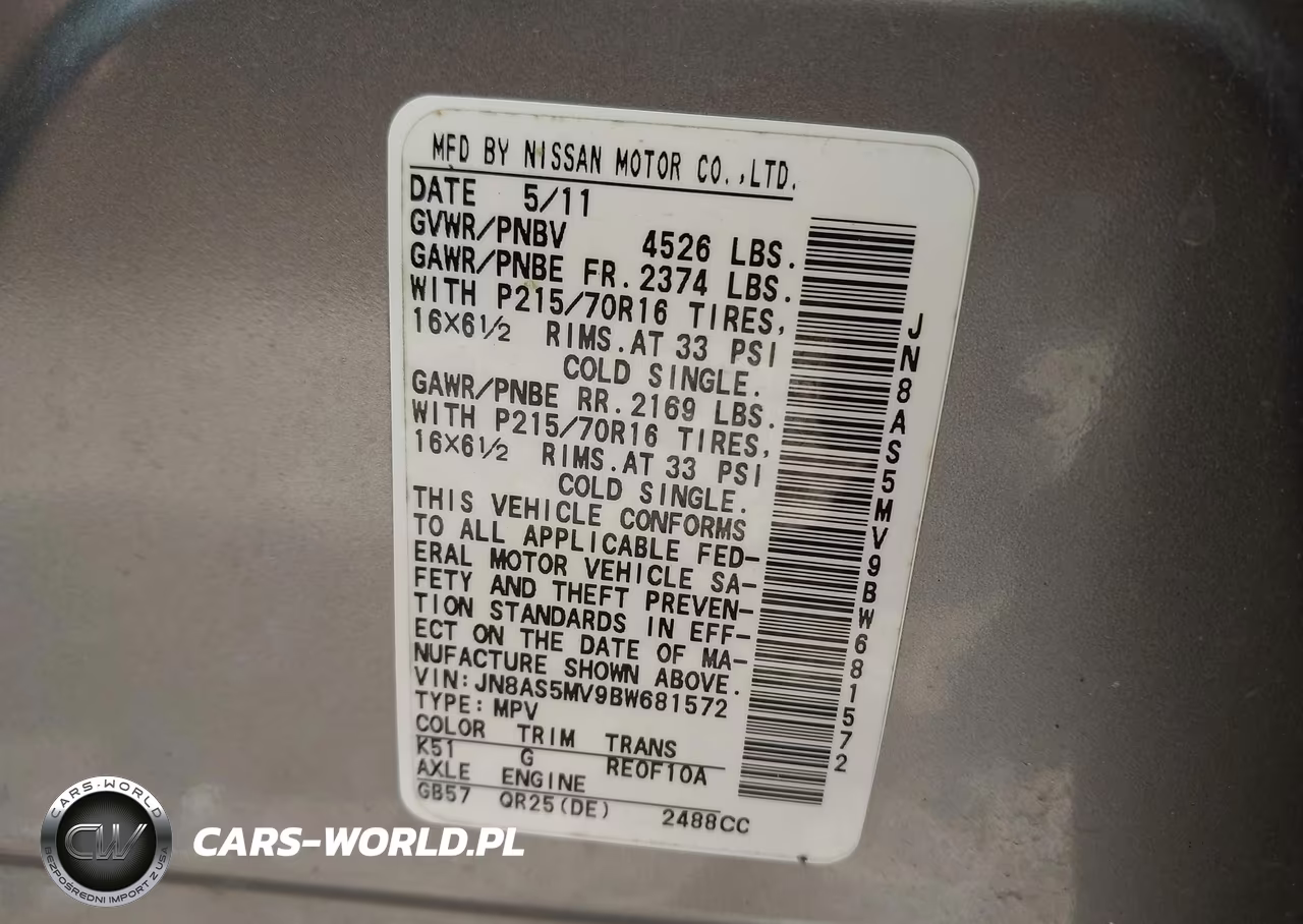 2011 Nissan Rogue S VIN:JN8AS5MV9BW681572 - 9