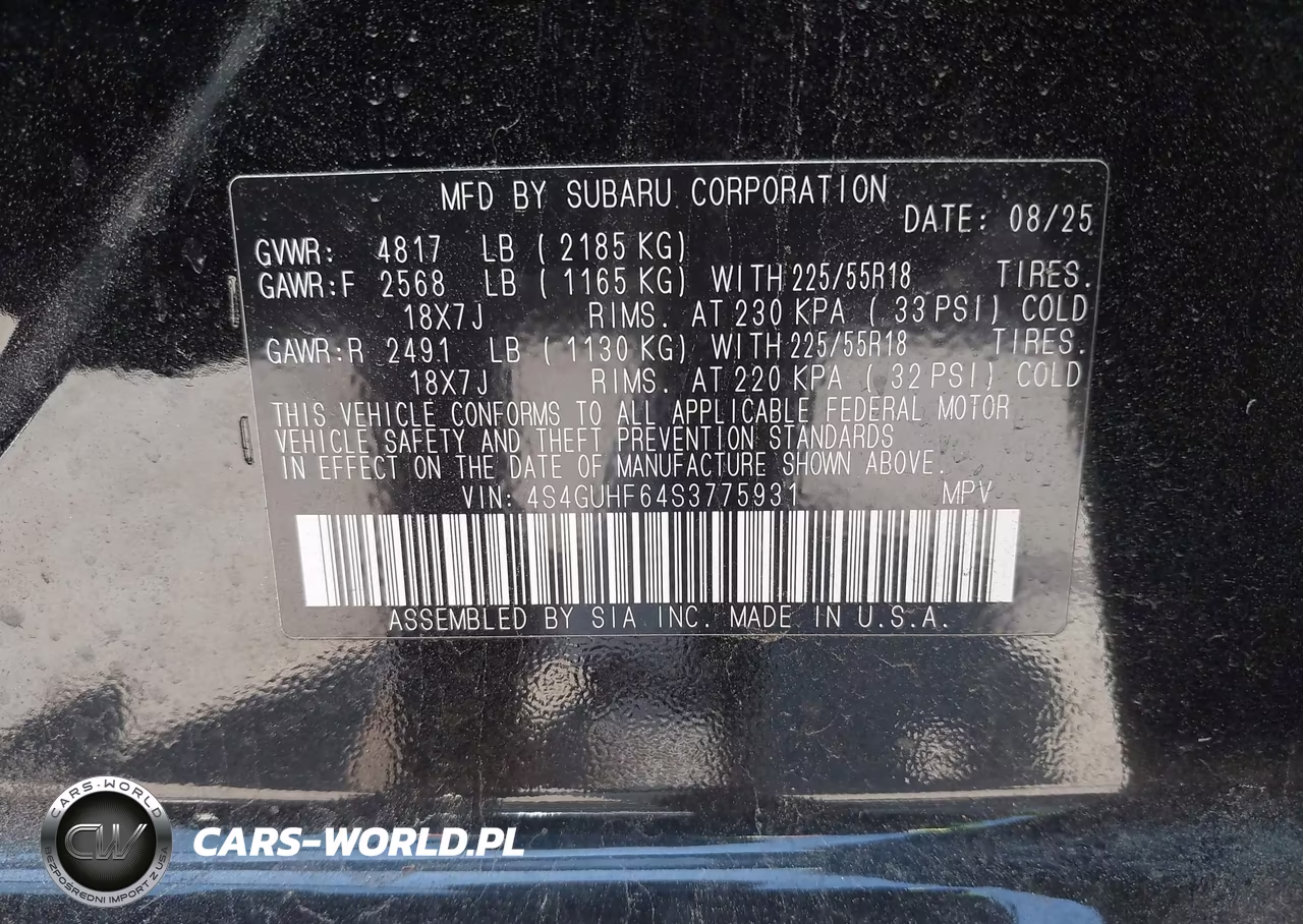 2025 Subaru Crosstrek Sport VIN:4S4GUHF64S3775931 - 9