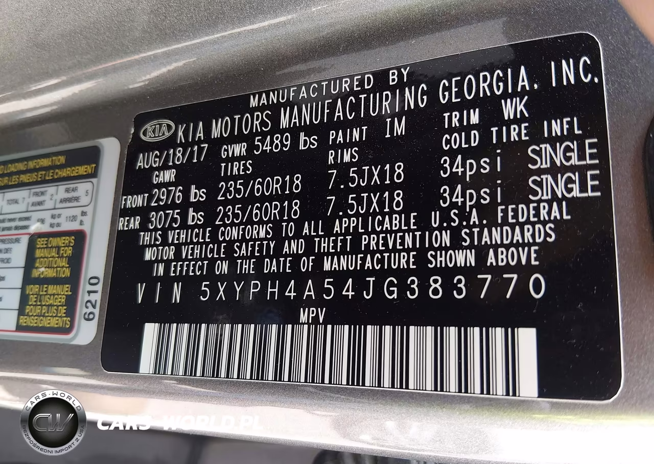 2018 Kia Sorento 3.3L Ex VIN:5XYPH4A54JG383770 - 9