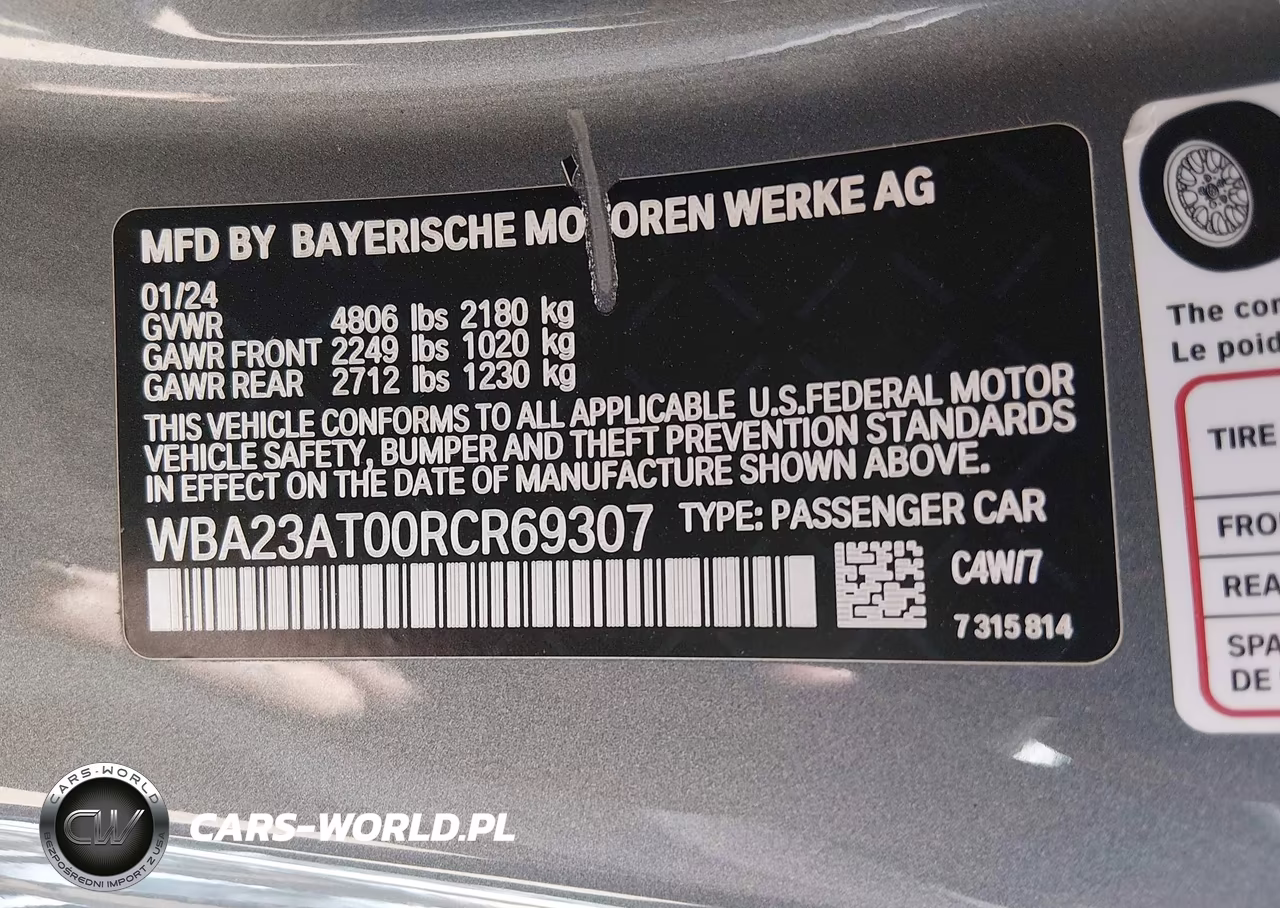 2024 BMW 430I VIN:WBA23AT00RCR69307 - 9