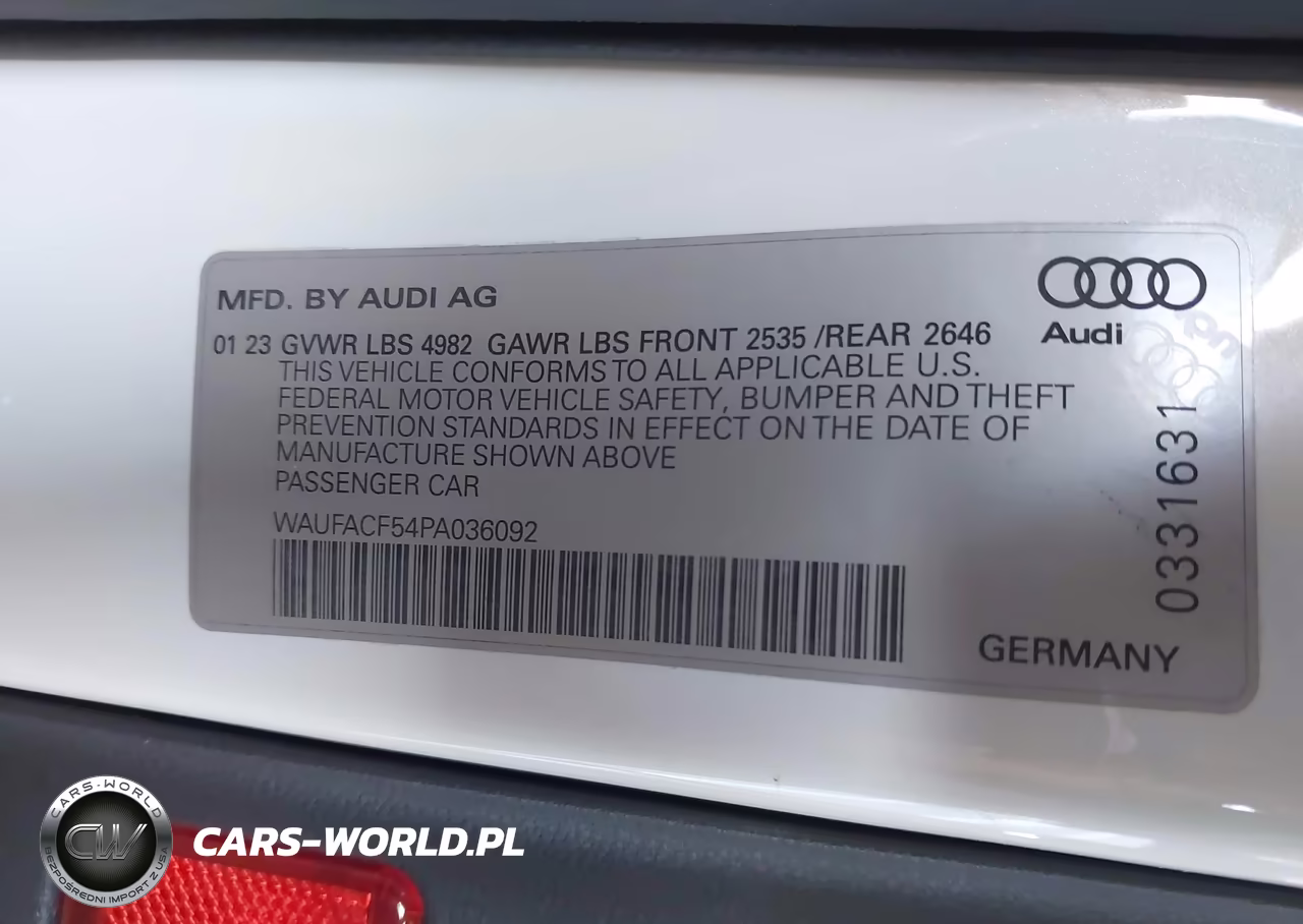 2023 Audi A5 Sportback Premium Plus 45 Tfsi S Line Quattro S Tronic VIN:WAUFACF54PA036092 - 9