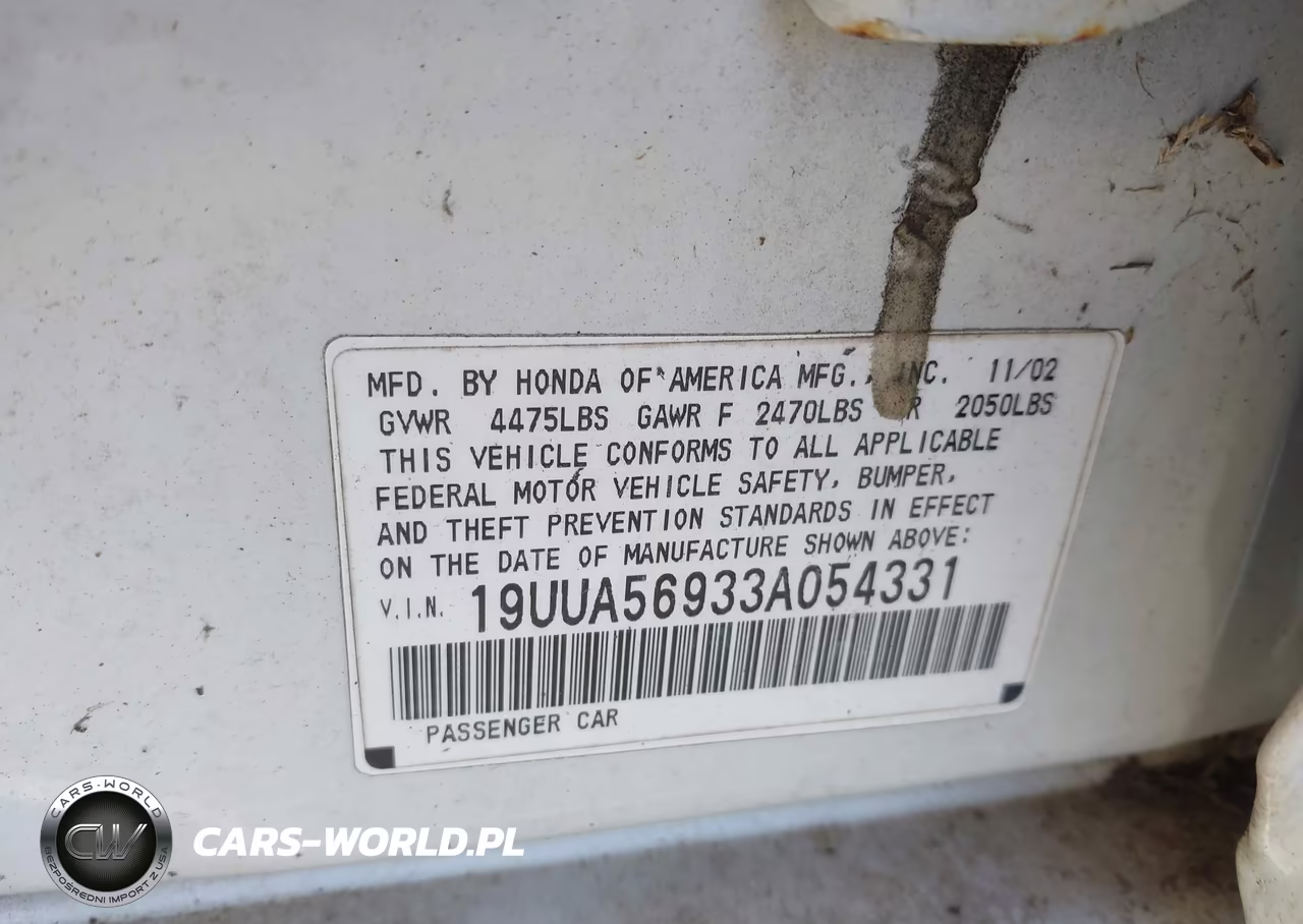 2003 Acura Tl 3.2 Type S VIN:19UUA56933A054331 - 9