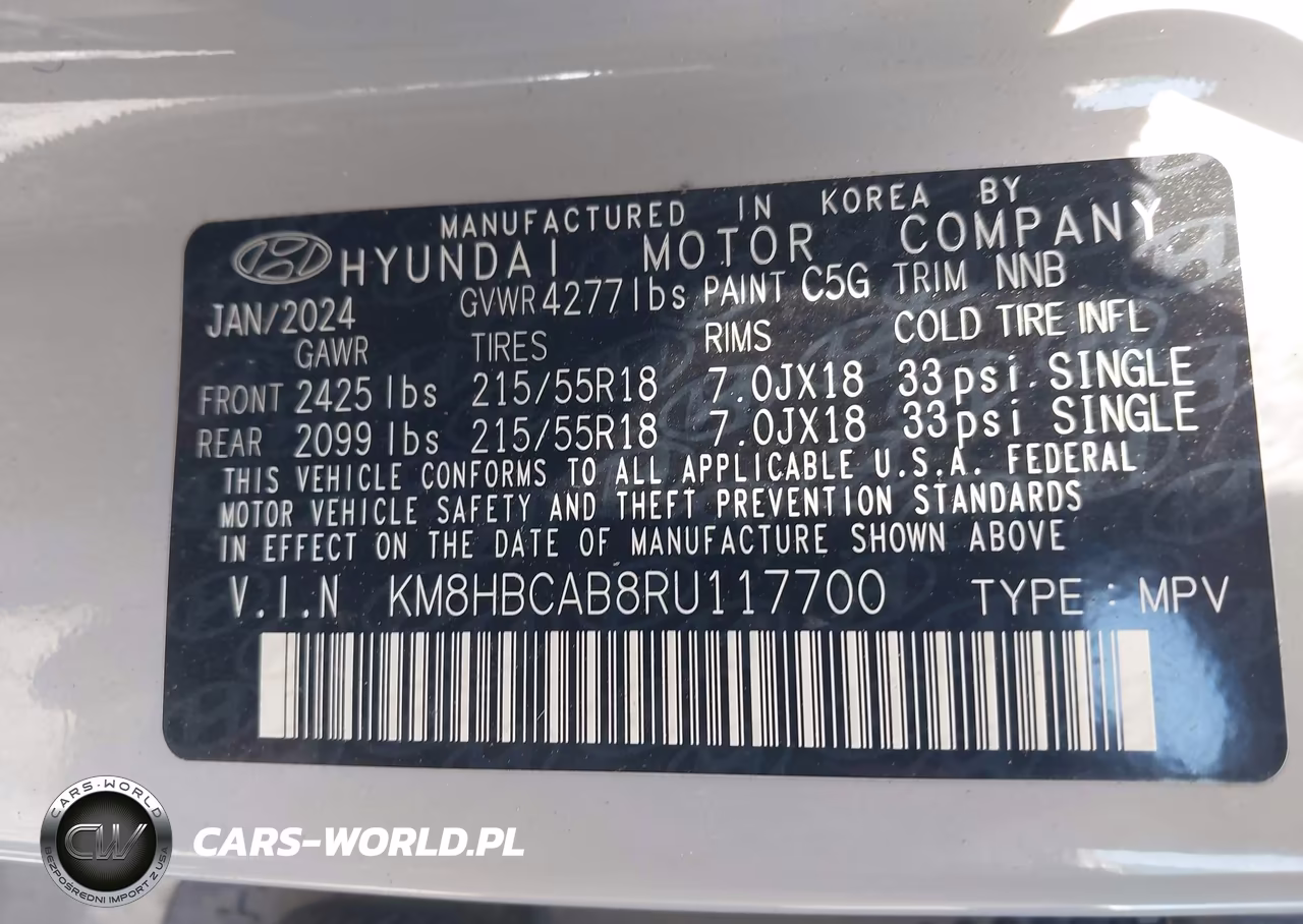 2024 Hyundai Kona Sel VIN:KM8HBCAB8RU117700 - 9