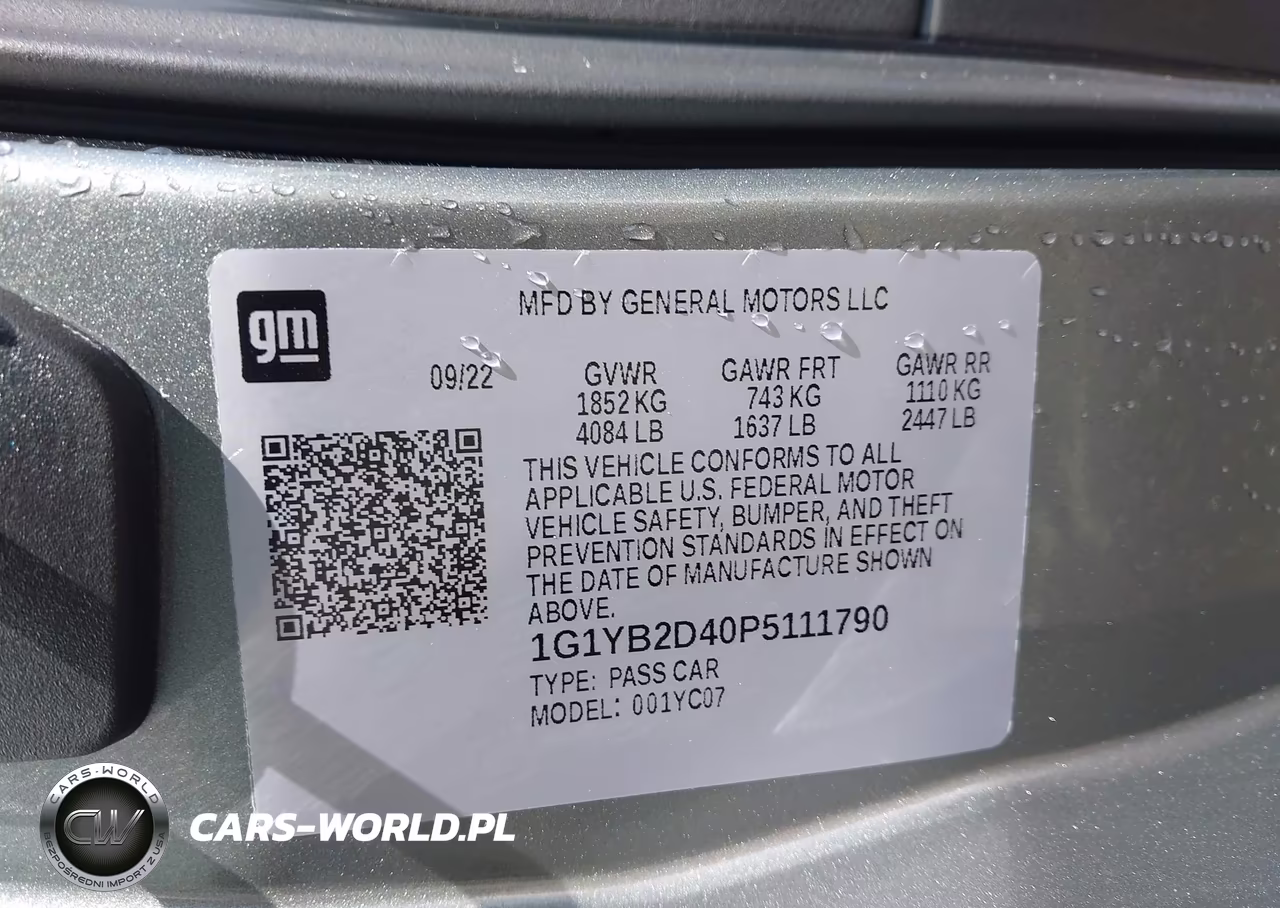 2023 Chevrolet Corvette Stingray Rwd 2Lt VIN:1G1YB2D40P5111790 - 9