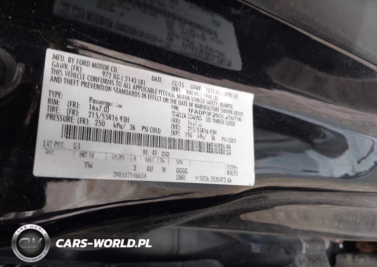 2016 Ford Focus Se VIN:1FADP3F26GL250736 - 9