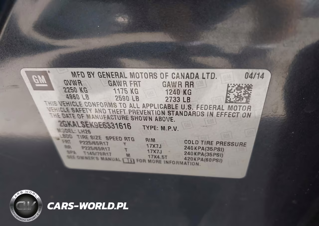2014 GMC Terrain Slt-1 VIN:2GKALSEK9E6331616 - 9