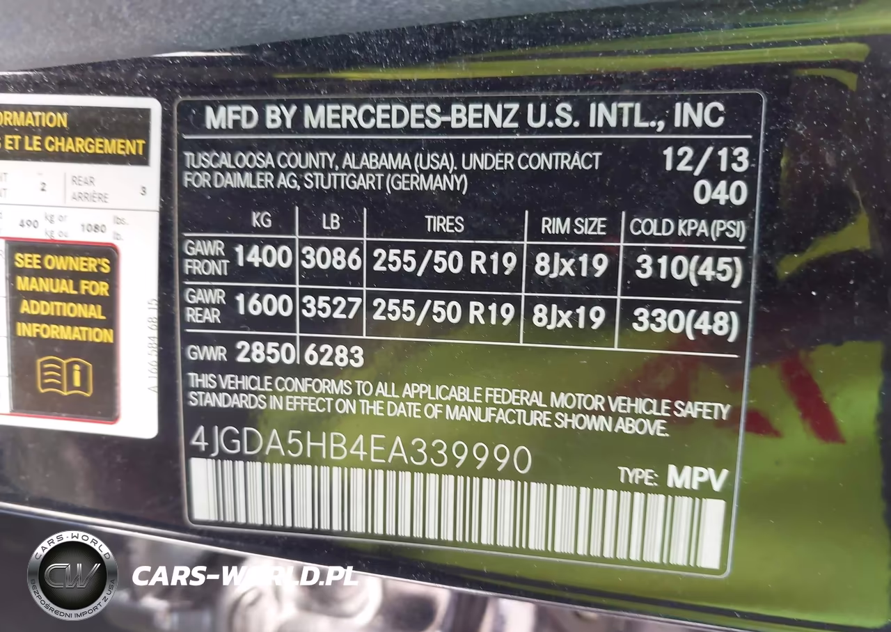 2014 Mercedes-Benz Ml 350 4Matic VIN:4JGDA5HB4EA339990 - 9