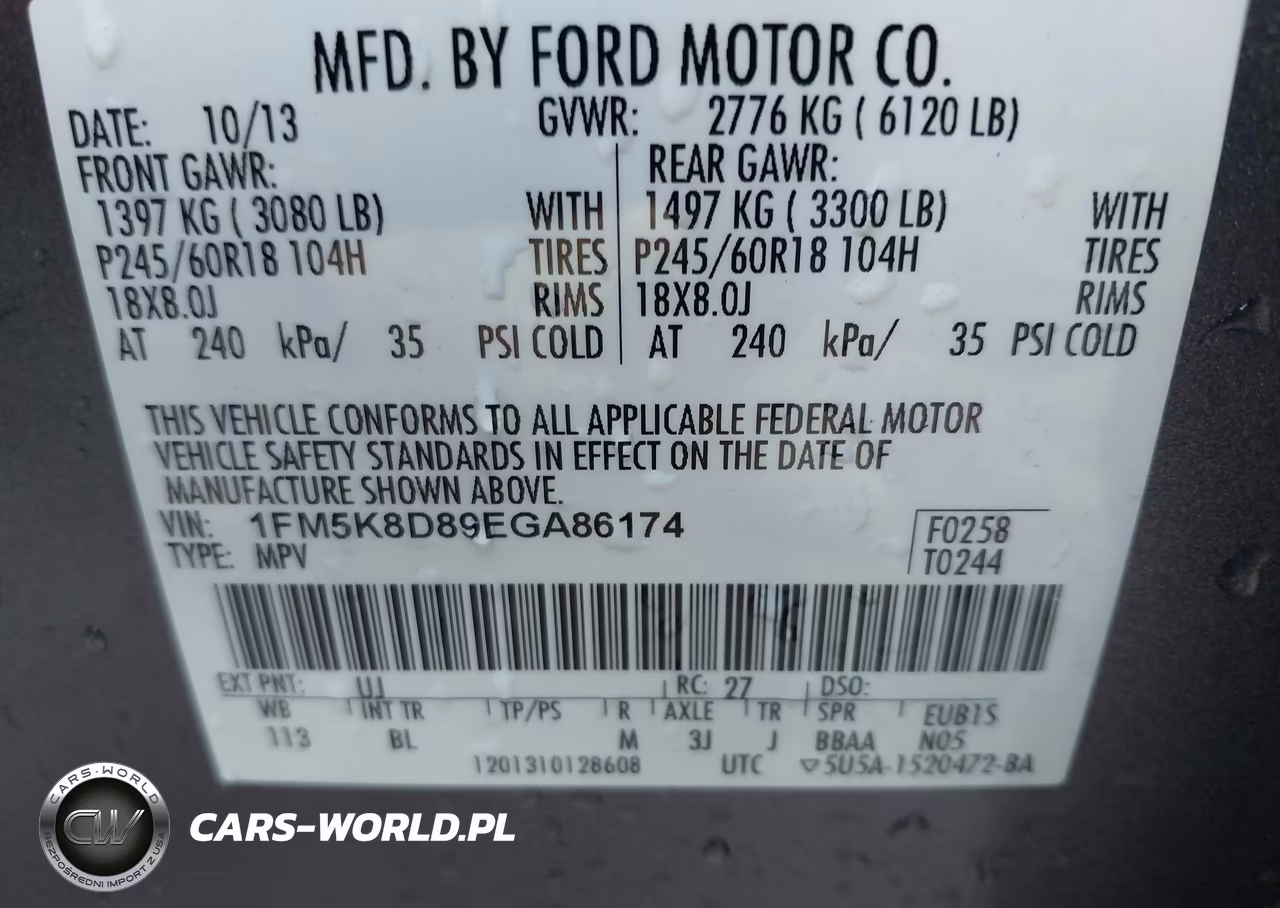 2014 Ford Explorer Xlt VIN:1FM5K8D89EGA86174 - 9