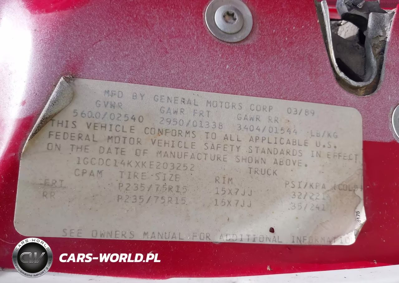 1989 Chevrolet Gmt-400 C1500 VIN:1GCDC14KXKE203252 - 9