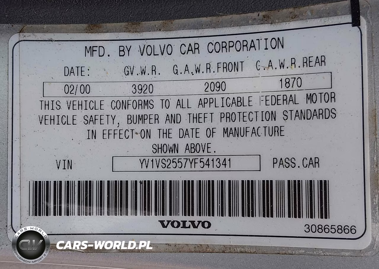 2000 Volvo S40 A-As VIN:YV1VS2557YF541341 - 9