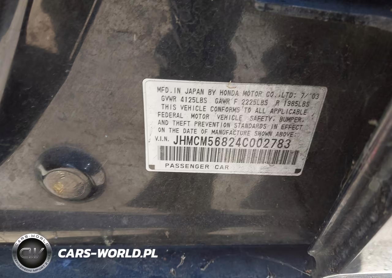 2004 Honda Accord 2.4 Ex VIN:JHMCM56824C002783 - 9