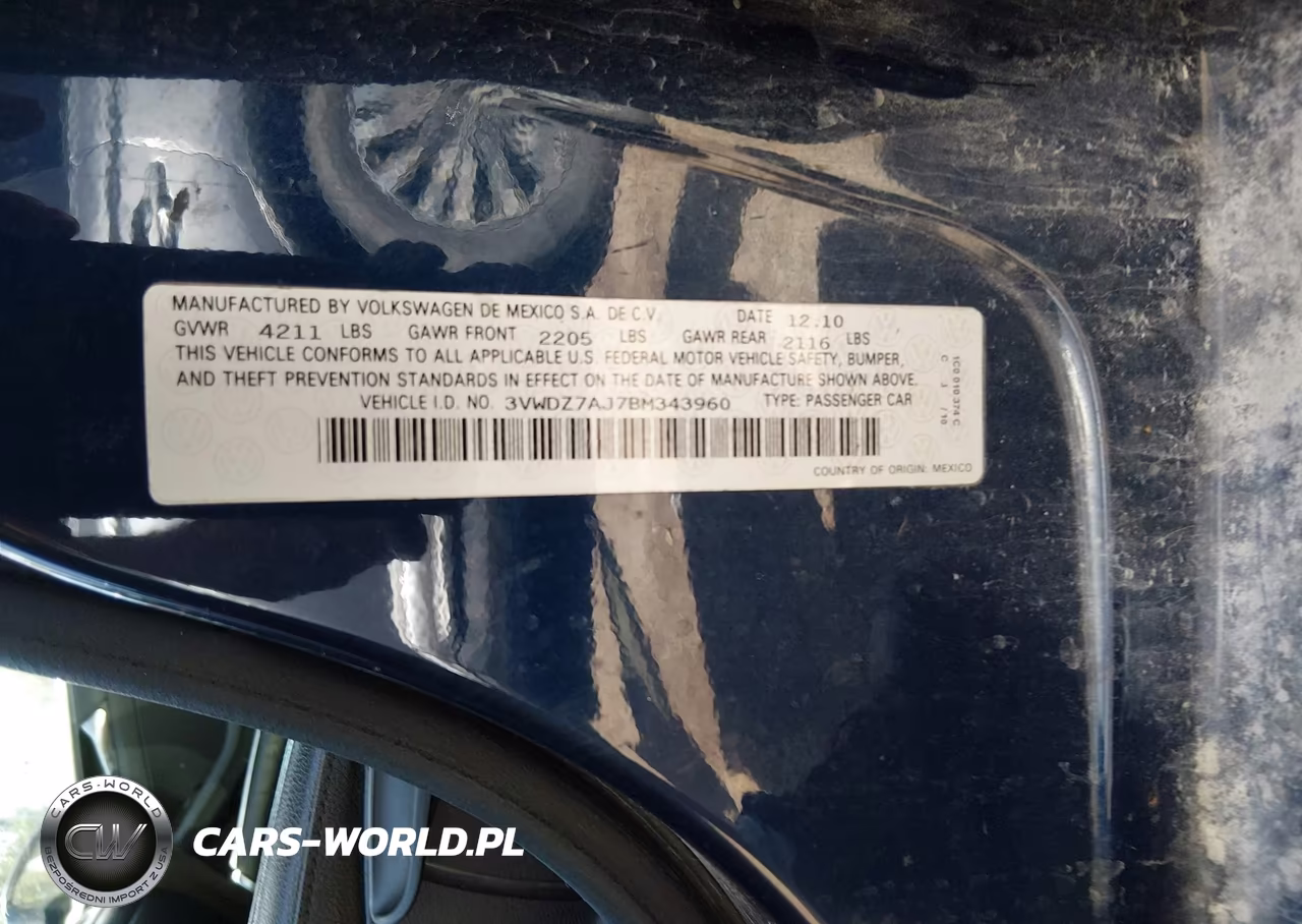 2011 Volkswagen Jetta 2.5L Se VIN:3VWDZ7AJ7BM343960 - 9
