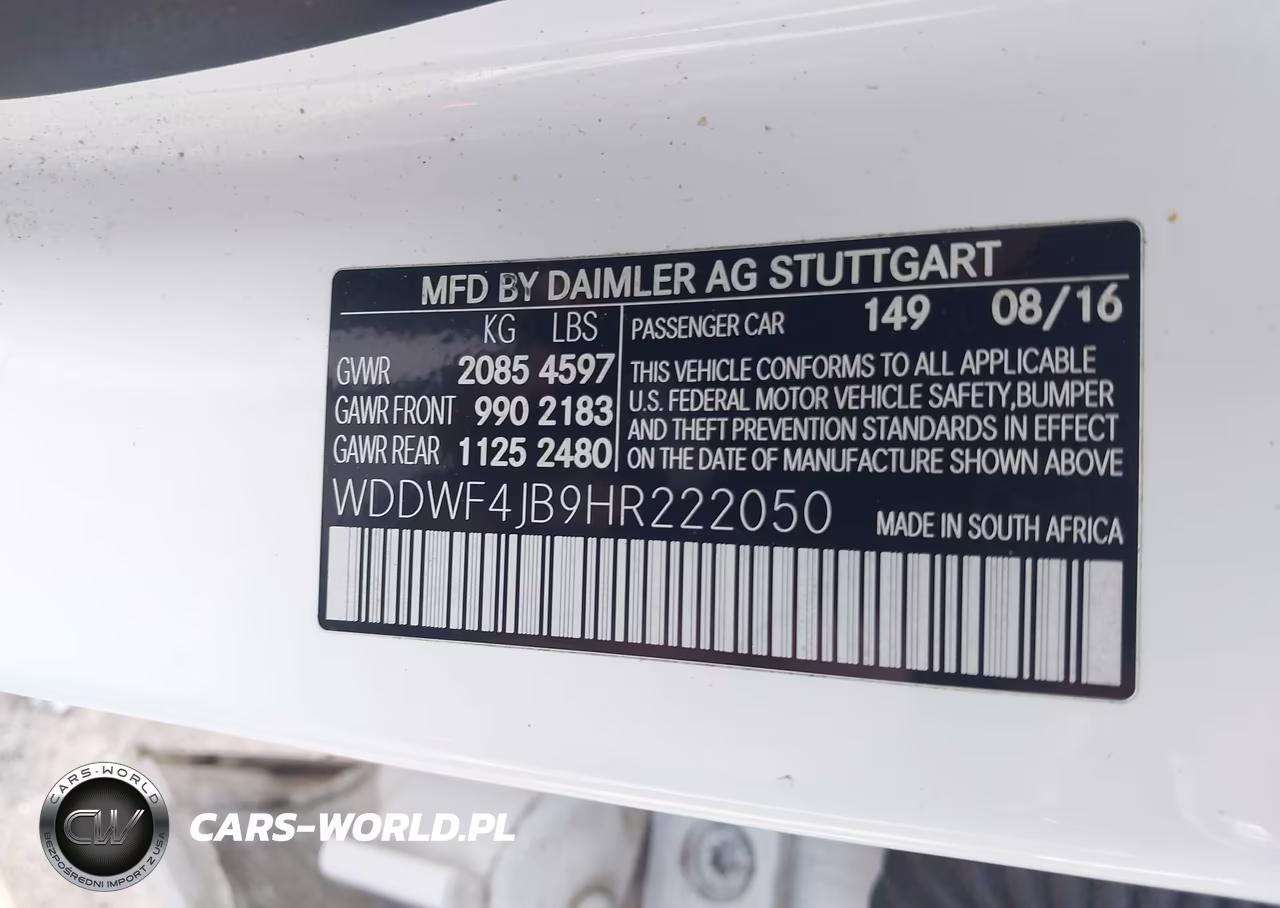 2017 Mercedes-Benz C 300 VIN:WDDWF4JB9HR222050 - 9