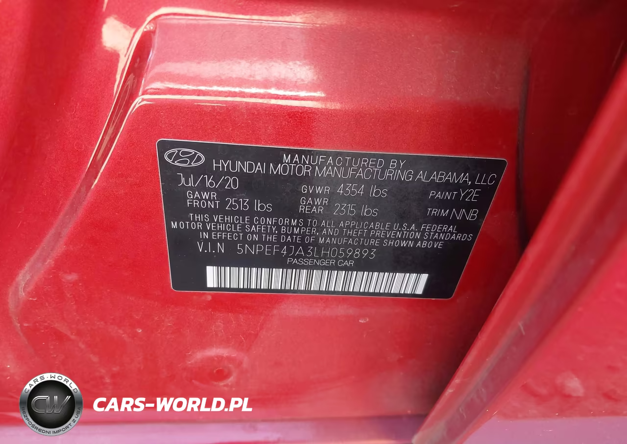 2020 Hyundai Sonata Sel VIN:5NPEF4JA3LH059893 - 9