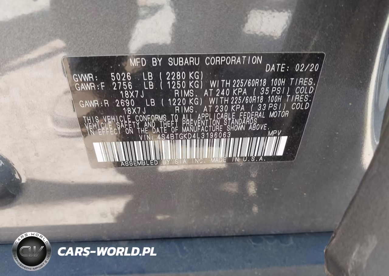 2020 Subaru Outback Onyx Edition Xt VIN:4S4BTGKD4L3196063 - 9
