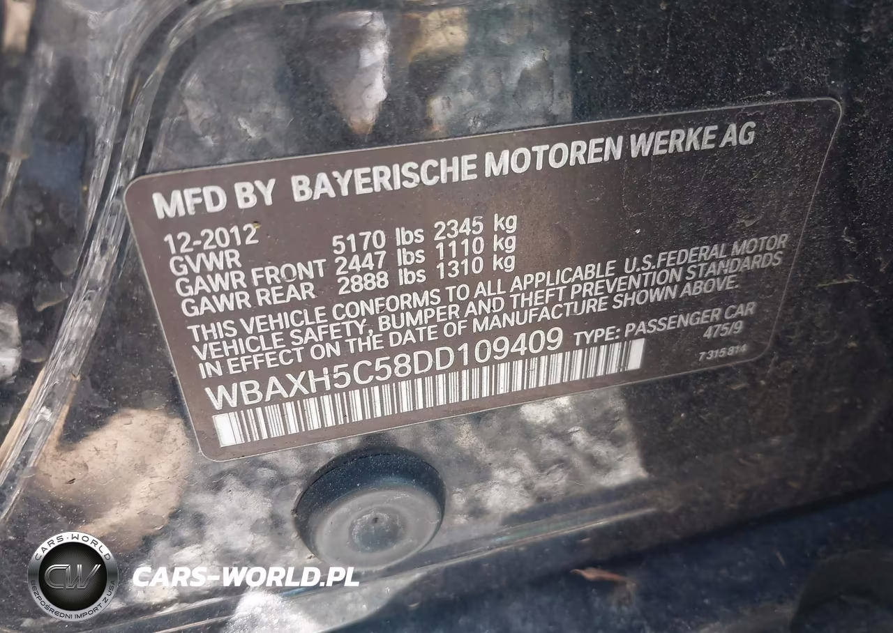 2013 BMW 528I xDrive VIN:WBAXH5C58DD109409 - 9