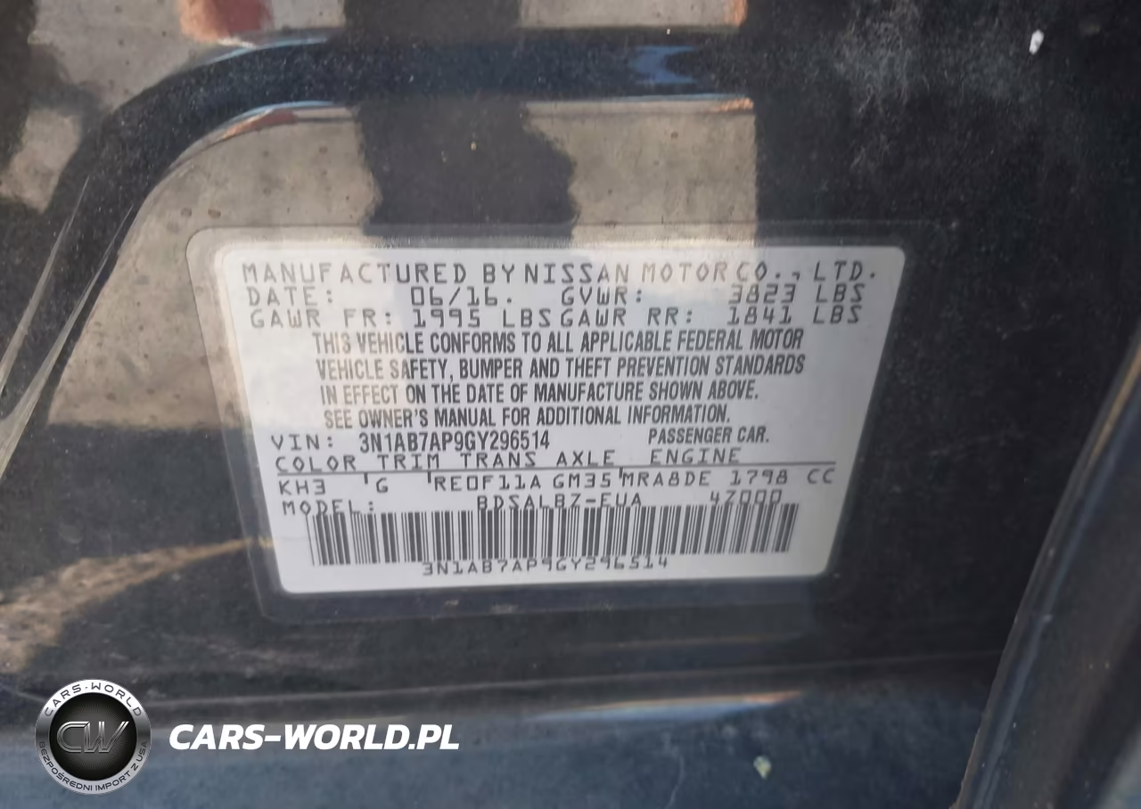 2016 Nissan Sentra S VIN:3N1AB7AP9GY296514 - 9