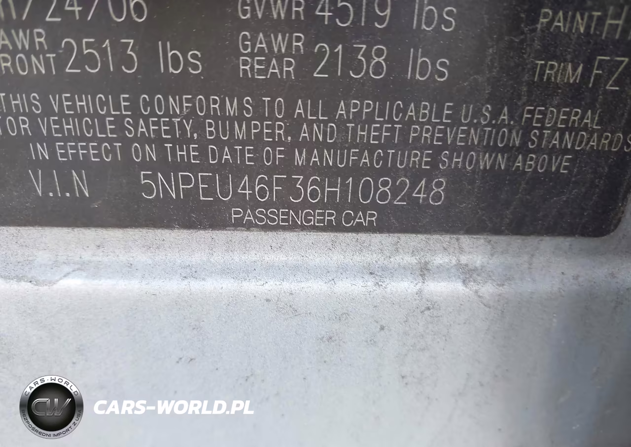 2006 Hyundai Sonata Gls V6-Lx V6 VIN:5NPEU46F36H108248 - 9