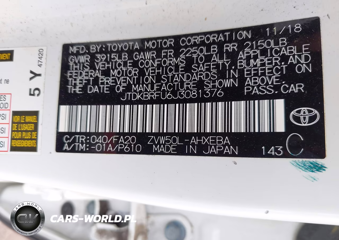 2018 Toyota Prius Four-Four Touring-One-Three-Three Touring-Two-Two Eco VIN:JTDKBRFU6J3081376 - 9