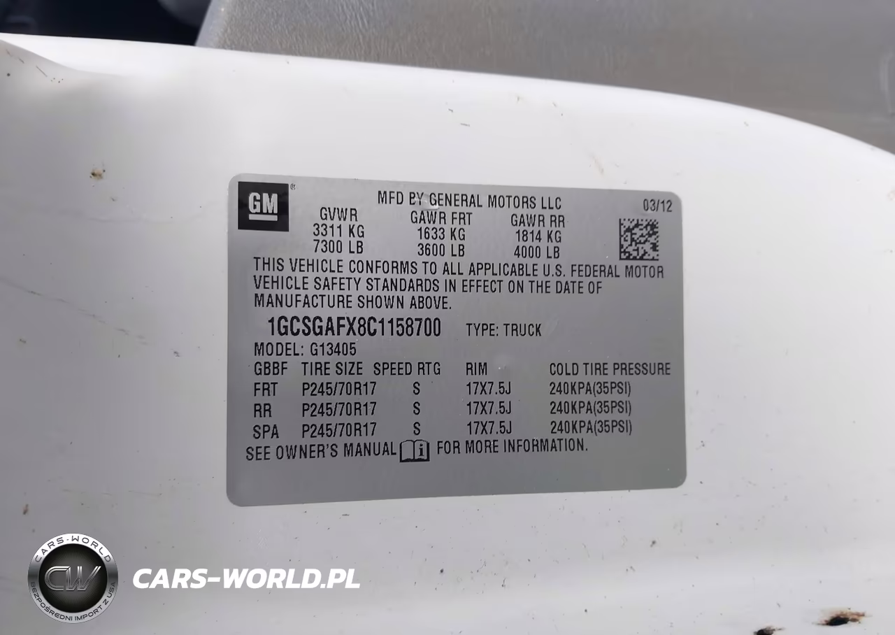 2012 Chevrolet Express 1500 Work Van VIN:1GCSGAFX8C1158700 - 9