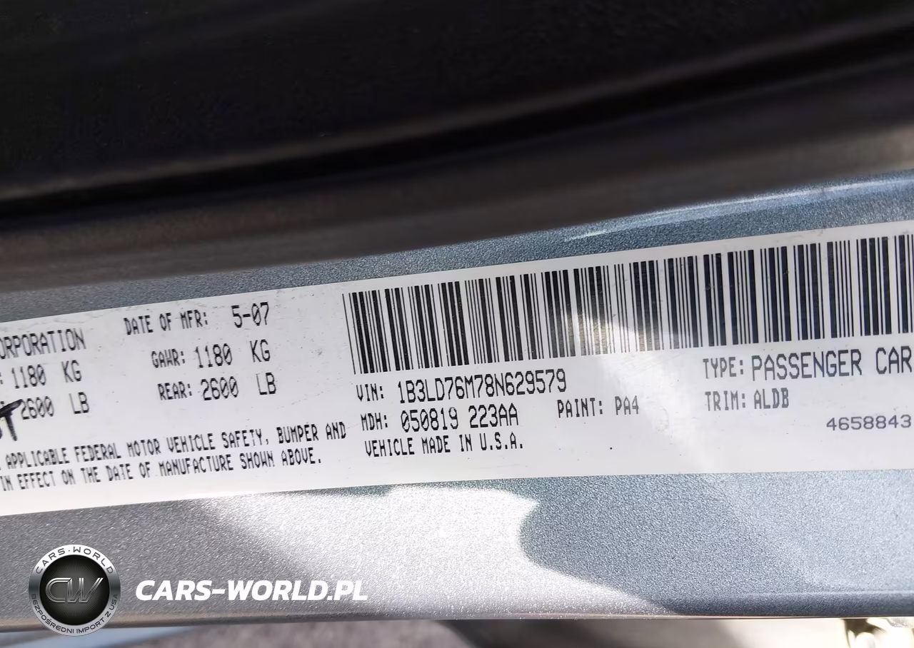 2008 Dodge Avenger R-T VIN:1B3LD76M78N629579 - 9