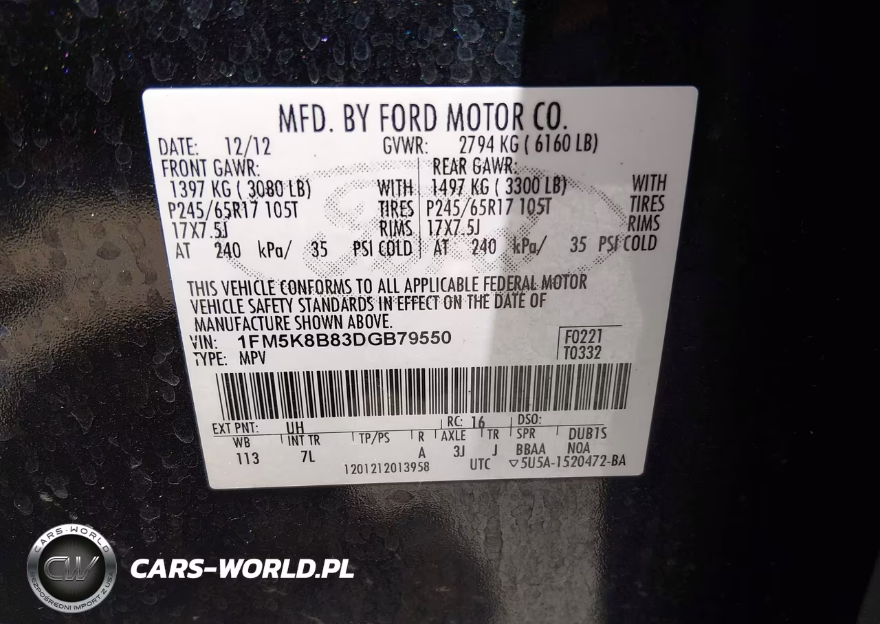 2013 Ford Explorer VIN:1FM5K8B83DGB79550 - 9