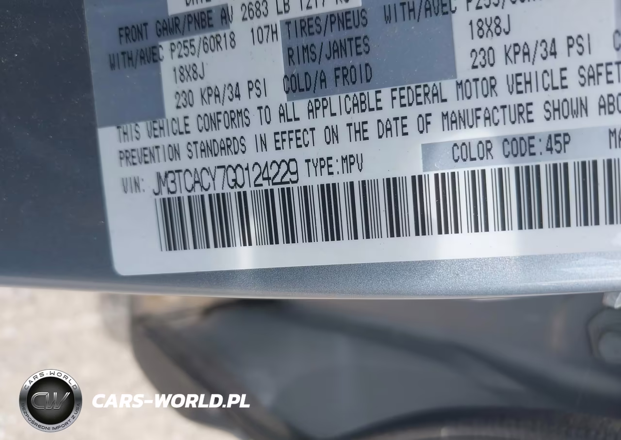 2016 Mazda Cx-9 Touring VIN:JM3TCACY7G0124229 - 9