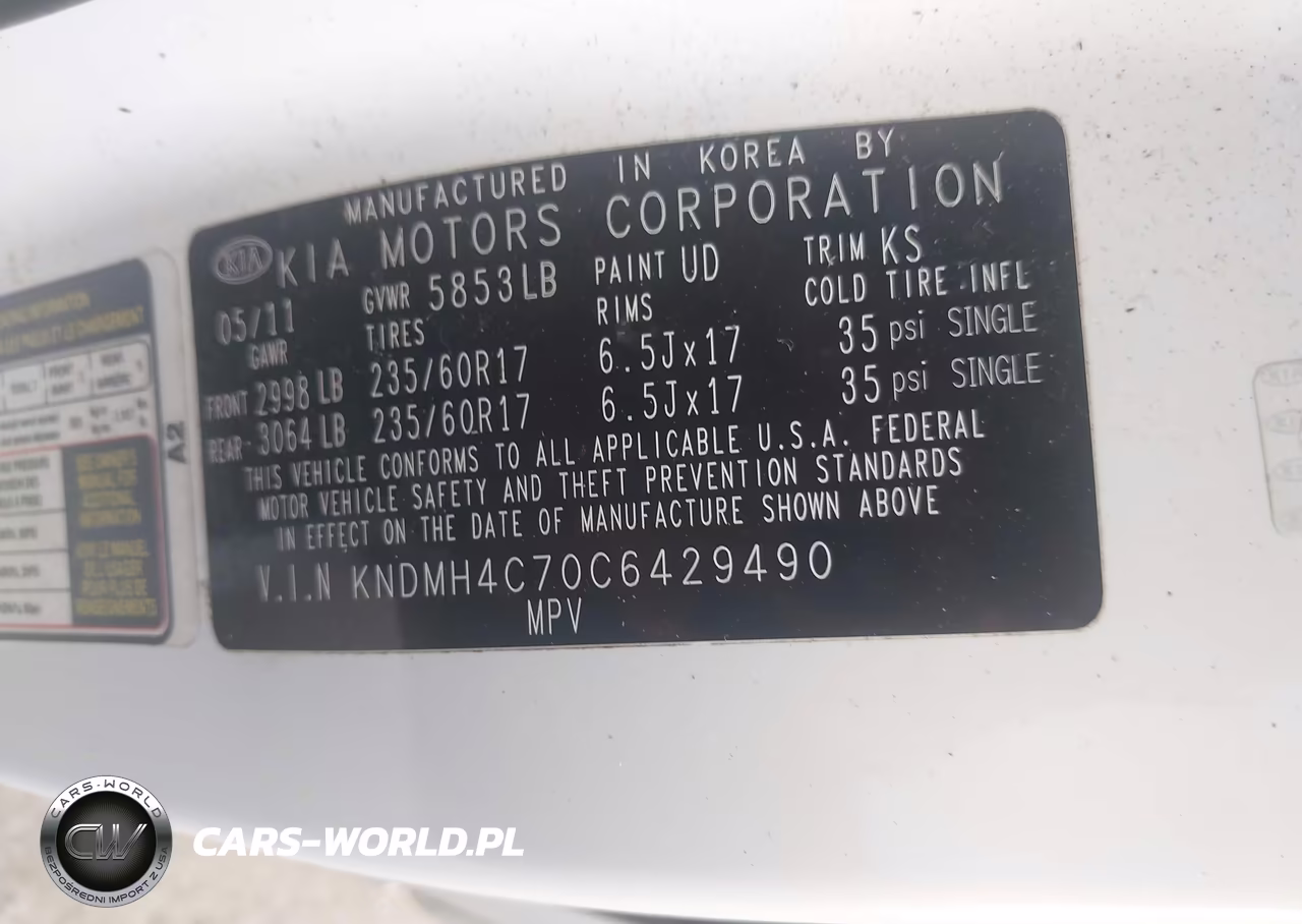 2012 Kia Sedona Ex VIN:KNDMH4C70C6429490 - 9