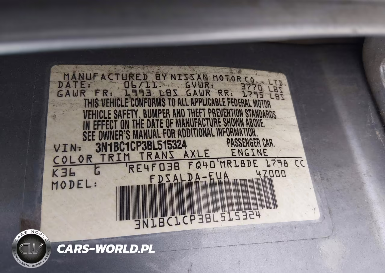 2011 Nissan Versa 1.8S VIN:3N1BC1CP3BL515324 - 9