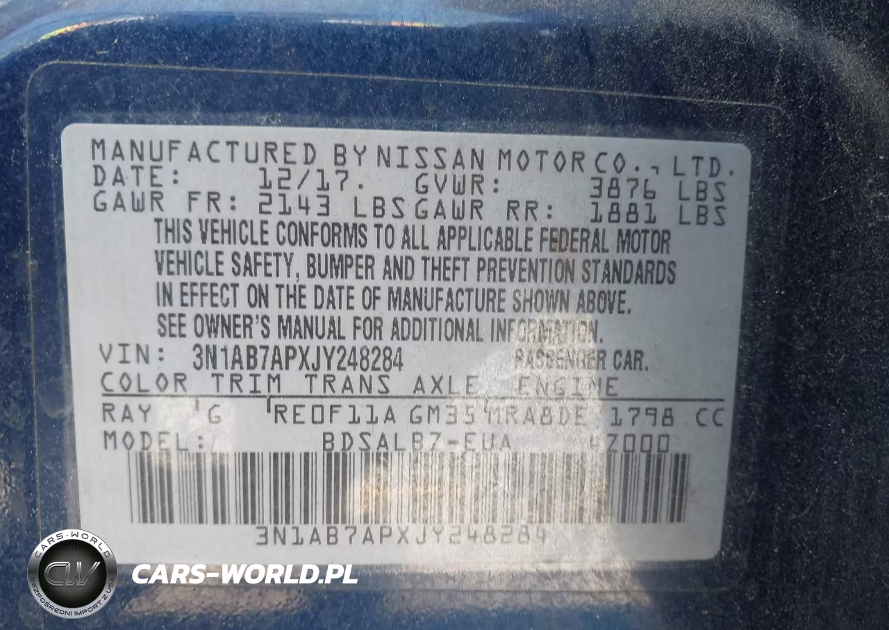 2018 Nissan Sentra S VIN:3N1AB7APXJY248284 - 9