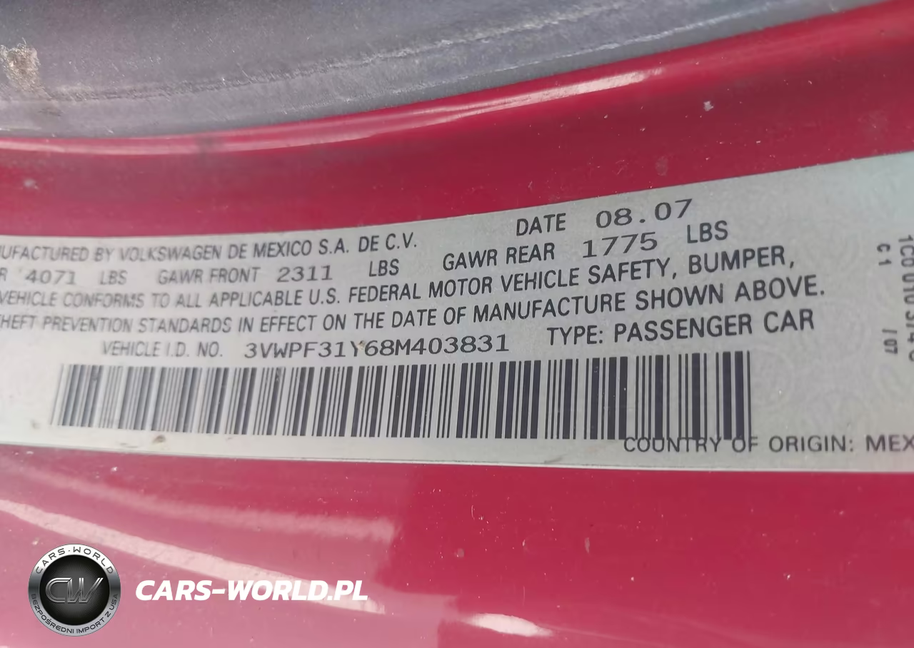 2008 Volkswagen New Beetle S VIN:3VWPF31Y68M403831 - 9