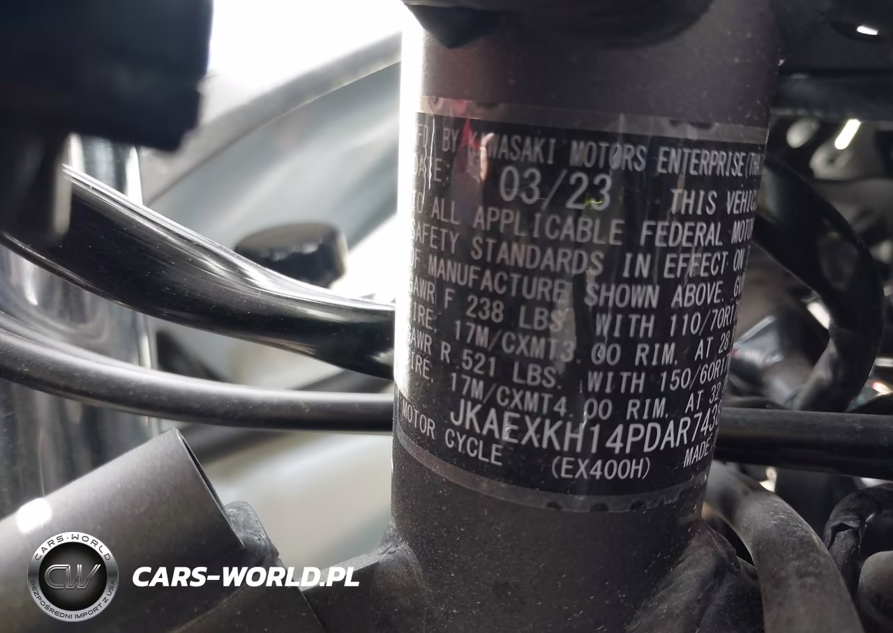 2023 Kawasaki Ex400 VIN:JKAEXKH14PDAR7438 - 10